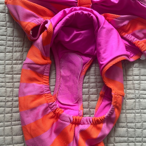 Moschino Swimwear in Pink and Orange Stripes - Picture 6 of 9